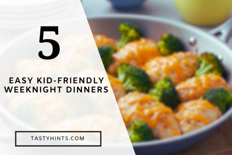 5 Easy Kid-Friendly Weeknight Dinners - One-Pan Cheesy Chicken and Broccoli Recipe - Tastyhints.com