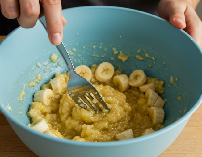 mashed bananas