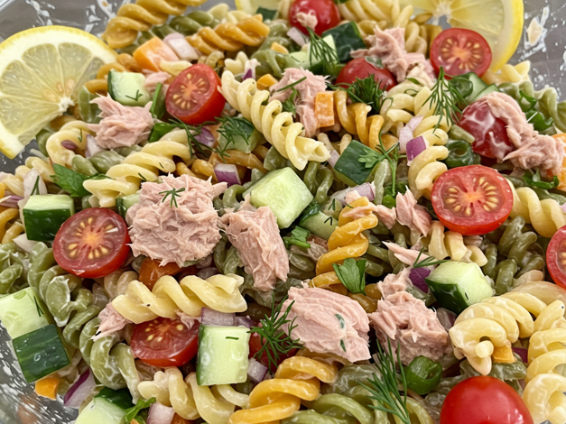 image of tasty tuna pasta salad
